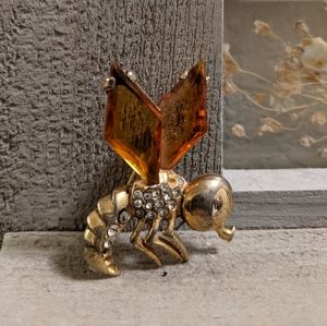 Vintage Topaz Wasp broach